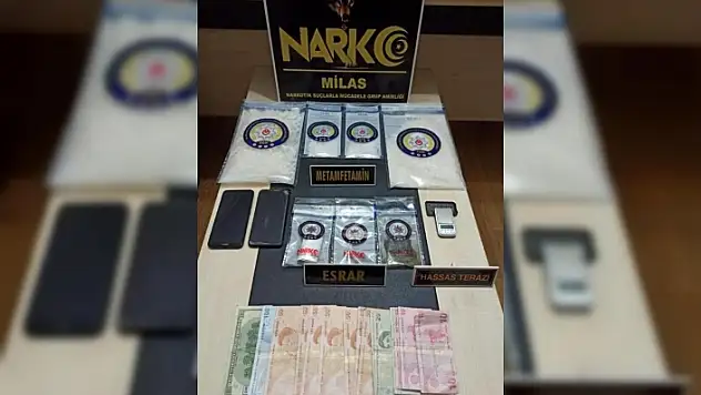 Milas'ta 1 Kilo 620 Gram Metamfetamin Ele Geçirildi