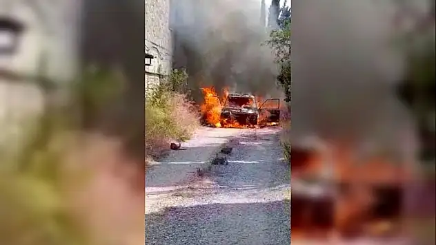Bodrum'da Araç Önce Alev Topuna Sonra Metal Yığınına Döndü