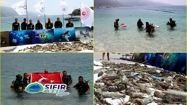 Çevre Haftası Etkinlikleri Kapsamında Fethiye'de Deniz Dibi Temizliği Yapıldı