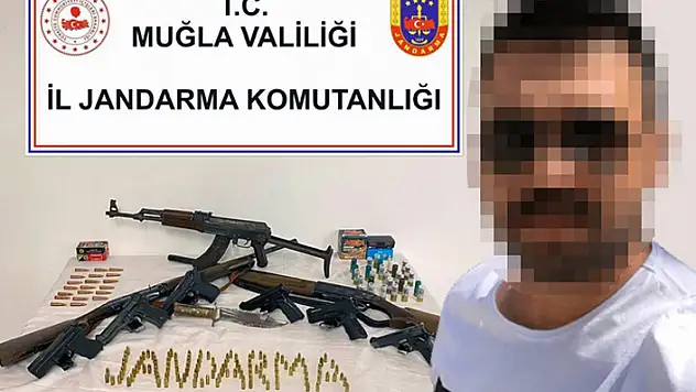 DALAMAN'DA JANDARMA TARAFINDAN YAPILAN SİLAH KAÇAKÇILIĞI OPERASYONUNDA 1 KİŞİ TUTUKLANDI