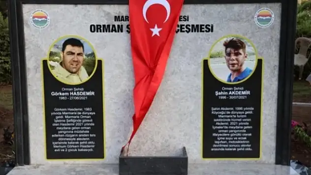 MARMARİS'E ORMAN ŞEHİTLERİ ÇEŞMESİ YAPILDI