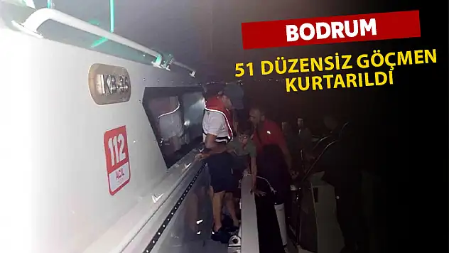 YUNANİSTAN UNSURLARINCA GERİ İTİLEN 51 DÜZENSİZ GÖÇMEN KURTARILDI