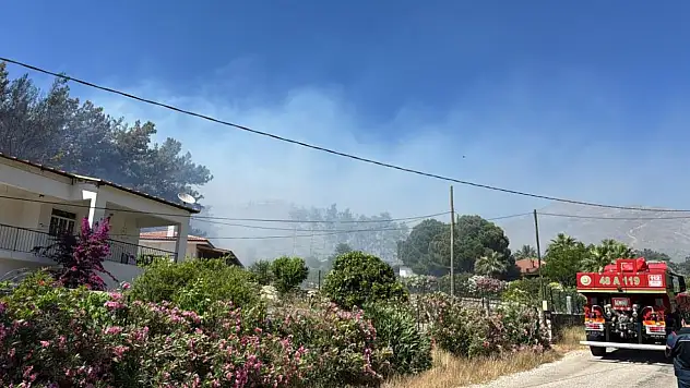 Marmaris'te yerleşim yerine yakın ormanlık alanda yangın çıktı