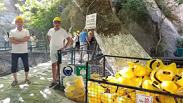 Saklıkent Kanyonu'nda baret zorunluluğu getirildi!