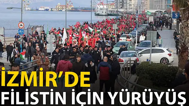 İZMİR'DE FİLİSTİN'E DESTEK YÜRÜYÜŞÜ