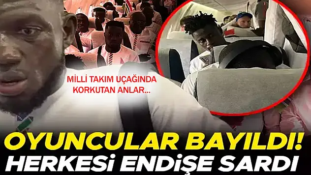 UÇAKTA KORKUTAN ANLAR: FUTBOLCULAR BAYILDI, BEŞİKTAŞLI OMER COLLEY ZOR ANLAR YAŞADI!