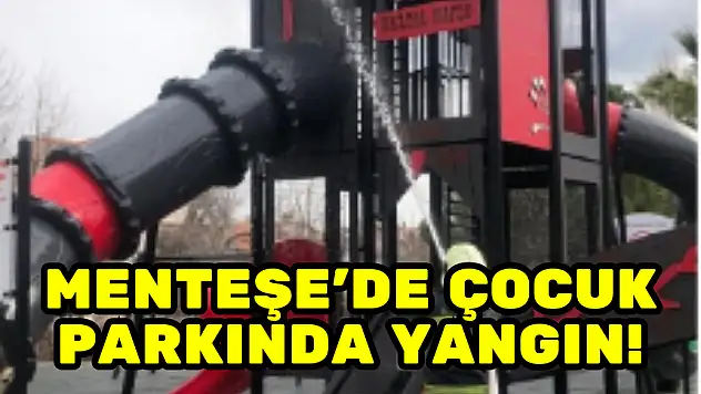 MENTEŞE'DE ÇOCUK PARKINDA YANGIN!