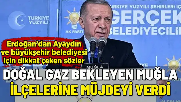 ERDOĞAN DOĞAL GAZ BEKLEYEN İLÇELERİ SAYIP MÜJDEYİ VERDİ