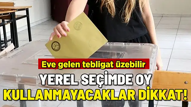 SEÇİMDE OY KULLANMAYACAKLAR DİKKAT! CEZASI ÜZEBİLİR