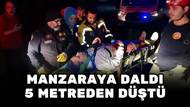 MANZARAYI SEYREDEN KADIN İSTİNAT DUVARINDAN DÜŞTÜ