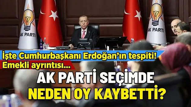 İŞTE ERDOĞAN'A GÖRE YEREL SEÇİMDEKİ KAYBIN NEDENİ