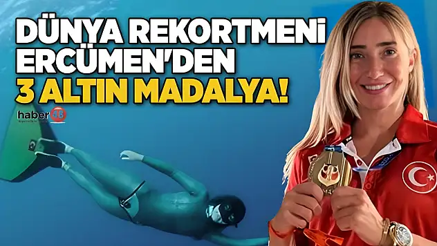 DÜNYA REKORTMENİ ŞAHİKA ERCÜMEN'DEN 3 ALTIN MADALYA!