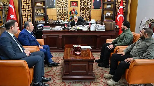 Suriye Milli Ordusu heyetinden Devlet Bahçeli'ye ziyaret