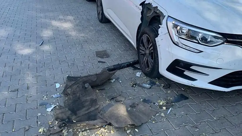 Domuzlar otomobili parçaladı