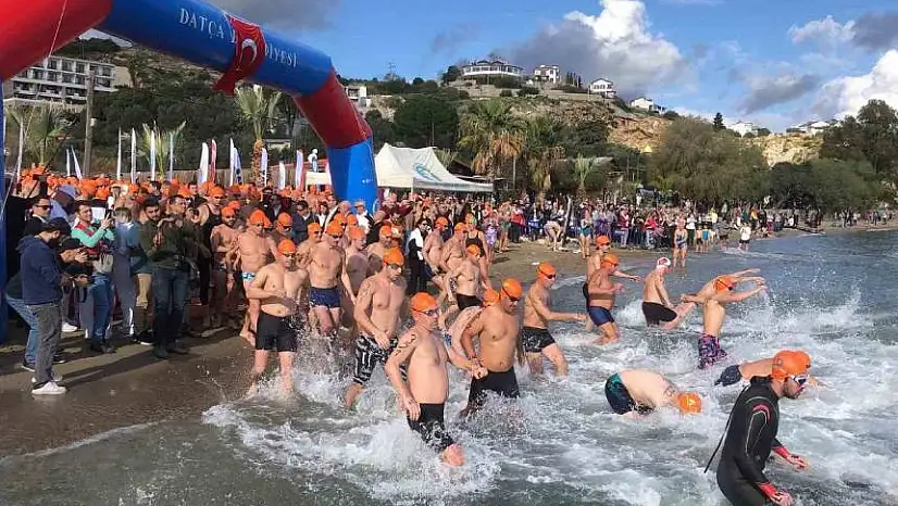 19. Datça Açık Kış Yüzme Maratonu, 500'ü aşkın sporcunun katılımıyla gerçekleşti